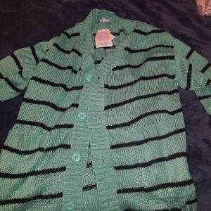 Lularoe Lucille Mint Green and Black sweater